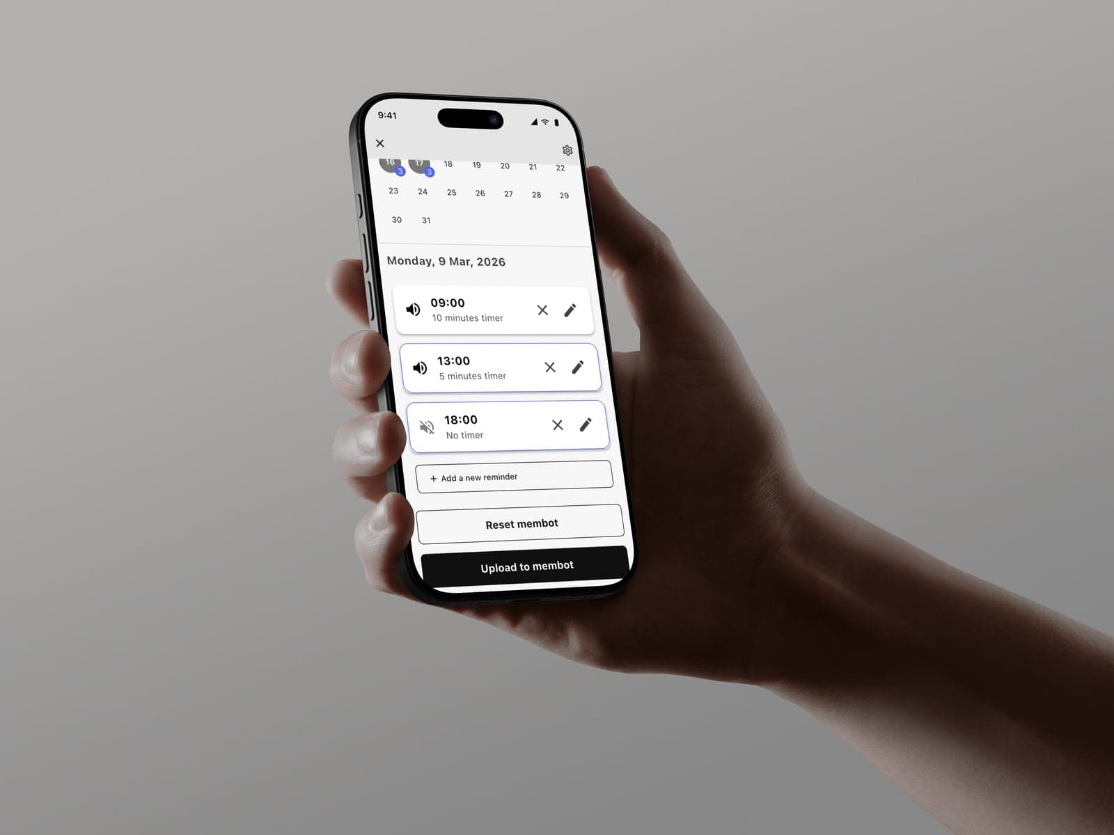 Membot — Create schedule