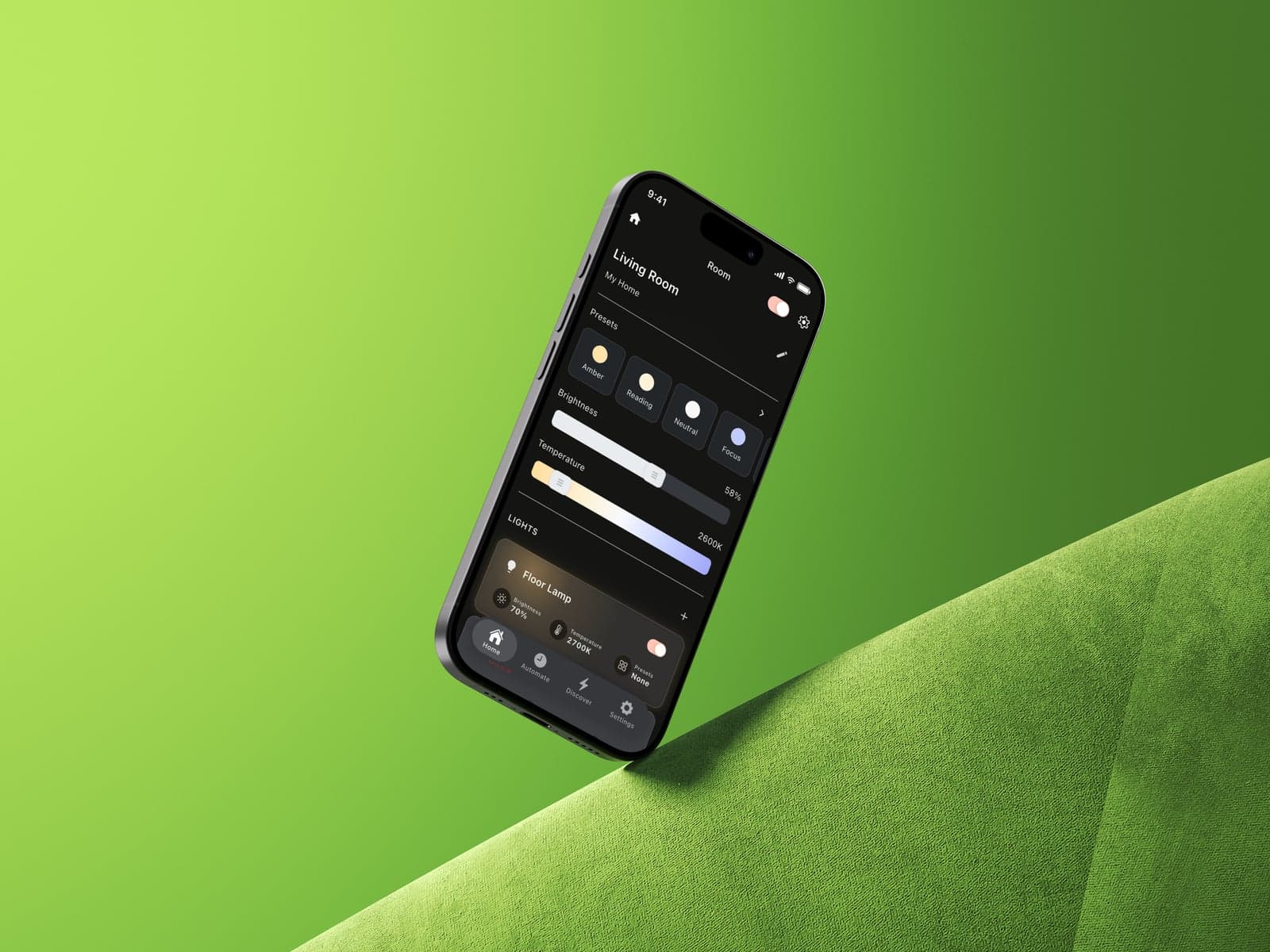 Sunday Light — Room detail on green