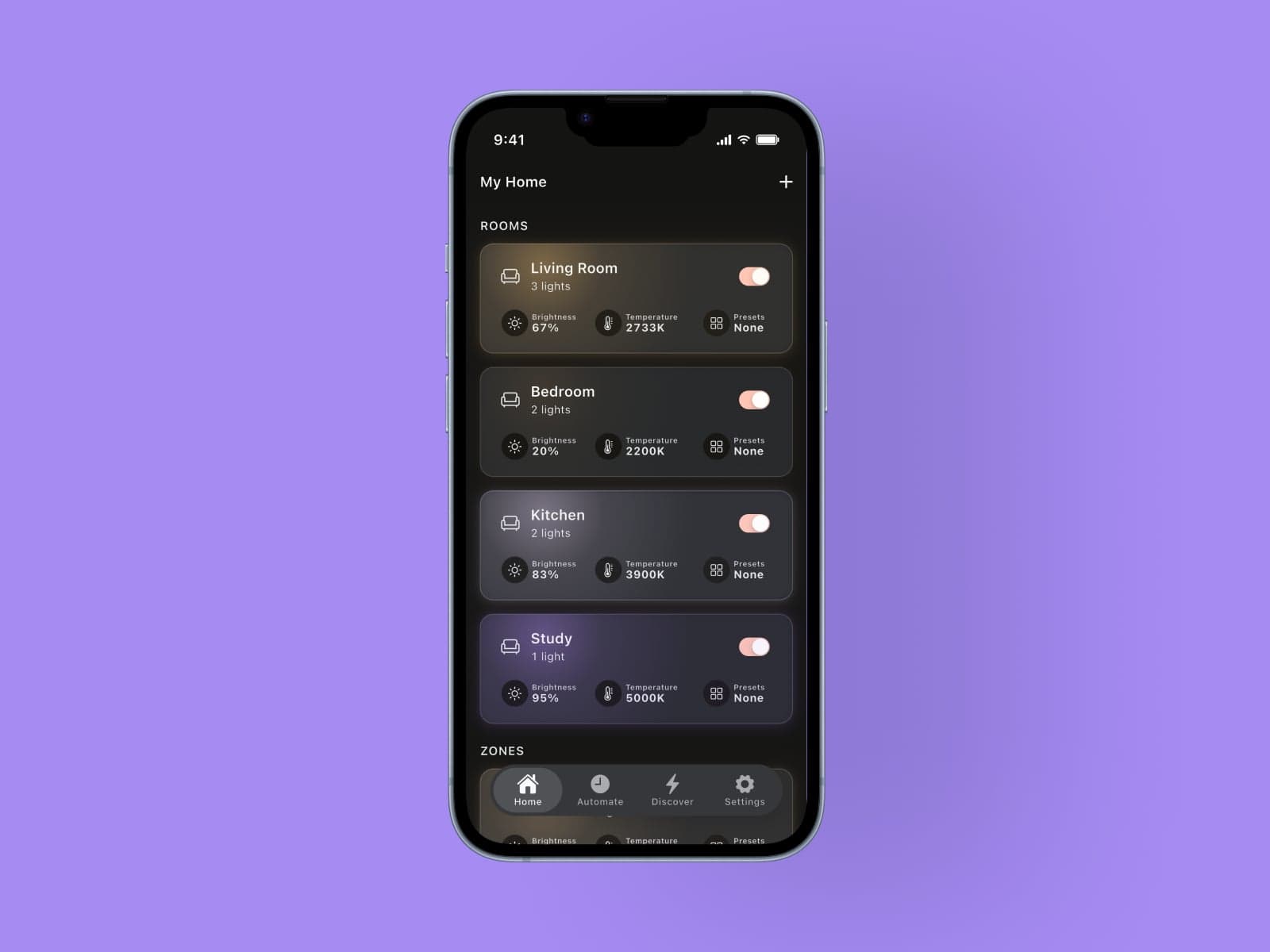 Sunday Light — Room controls